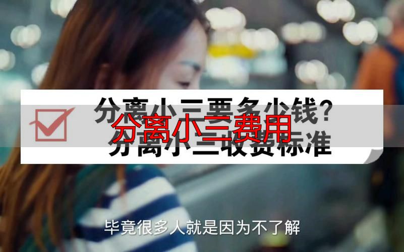 分离小三需要多少钱？2026年最新收费标准一览