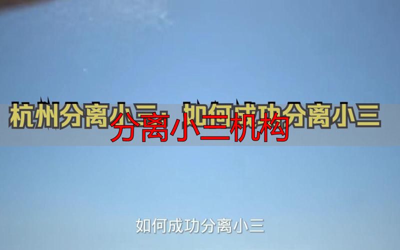 分离小三机构