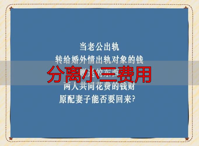 分离小三费用