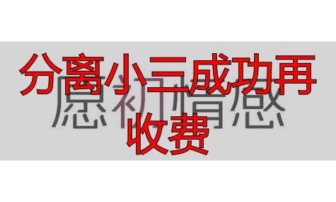 婚姻危机干预服务：分离小三成功再收费官方指南