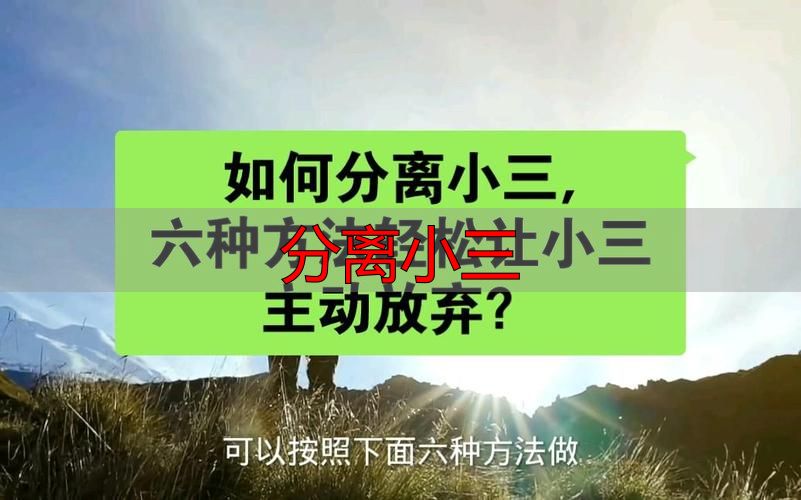 分离小三
