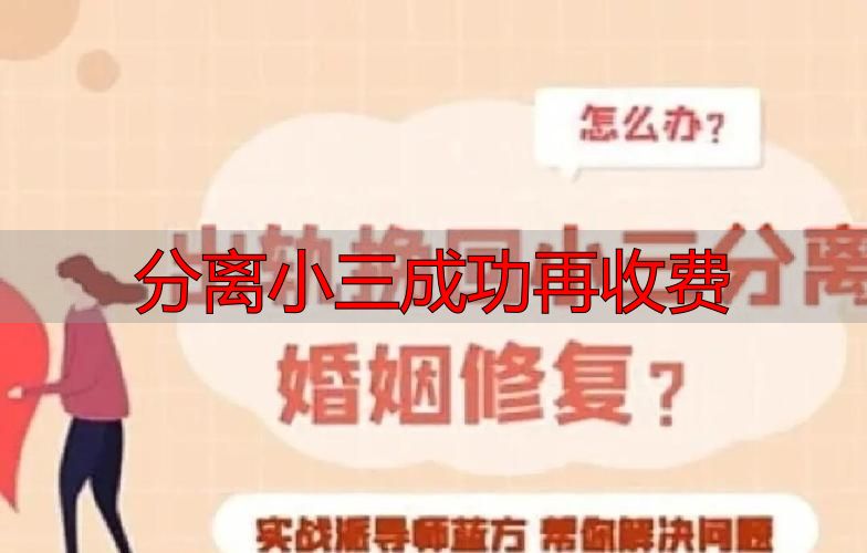 分离小三成功再收费