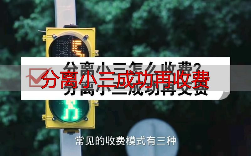 分离小三成功再收费