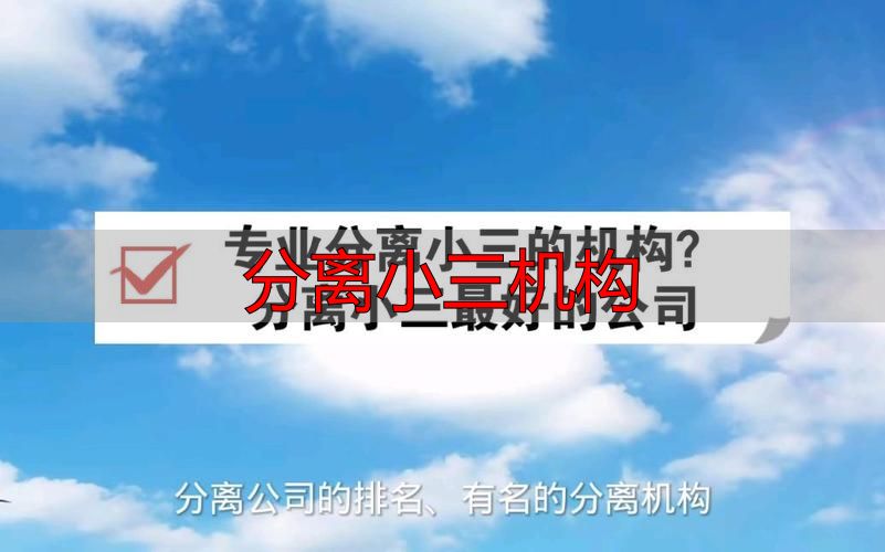 分离小三机构怎么选？靠谱服务全解析